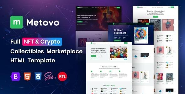 Metovo NFT Marketplace HTML Template Nulled Free Download