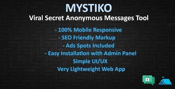 Mystiko Viral Secret Anonymous Messages Tool Nulled Free Download