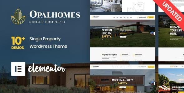Opalhomes Nulled Single Property WordPress Theme Free Download