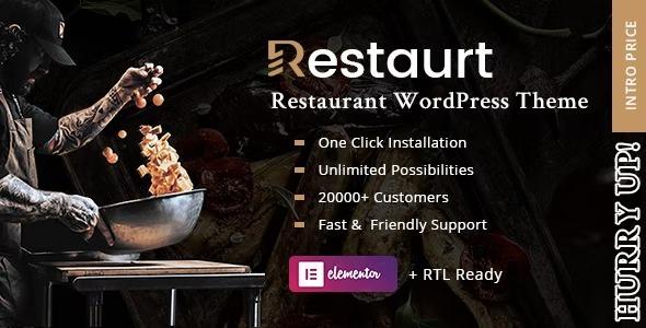 Restaurt Nulled Restaurant WordPress Theme Free Download