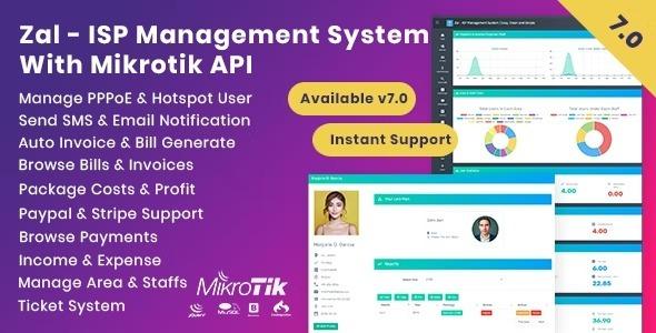 Zal Nulled ISP Management System With Mikrotik API Free Download