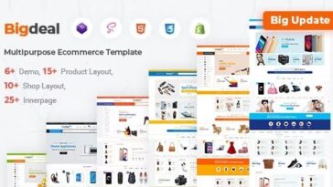free download Bigdeal - eCommerce Bootstrap 4 & 5 HTML + Admin Template nulled