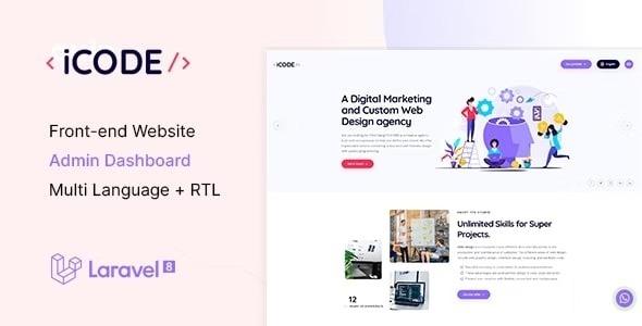 iCode Nulled Multipurpose Website CMS & Creative Agency Management System Free Download