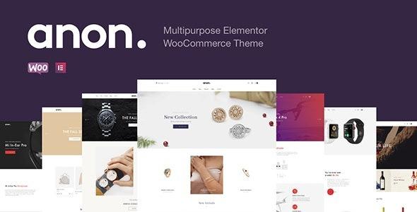 Anon Multipurpose Elementor WooCommerce Themes Nulled Free Download