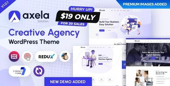Axela Nulled Creative Agency WordPress Theme Free Download