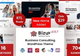 Bizup Business Consulting WordPress Theme Nulled Free Download