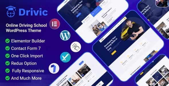 Drivic Nulled Online Driving School WordPress Theme Free Download