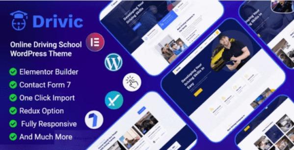 Drivic Online Driving School WordPress Theme Nulled Free Download