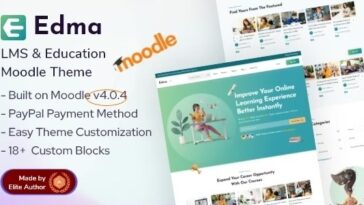 Edma Nulled Moodle 4+ LMS Education Theme Free Download