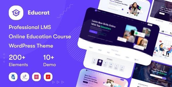 Educrat Online Course Education WordPress Theme Nulled Free Download