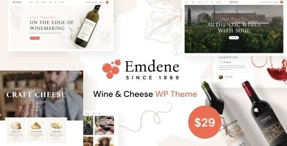Emdene Nulled Wine & Cheese WordPress Theme Free Download