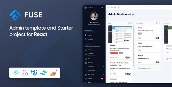 Fuse React Admin Template Redux Toolkit Material Design React Hooks Nulled Free Download