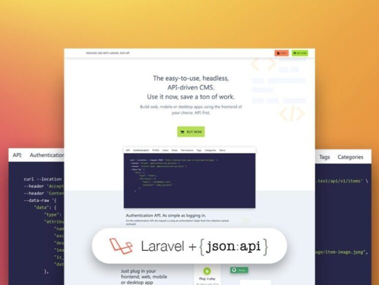 Headless CMS Laravel JSON API PRO Nulled Free Download