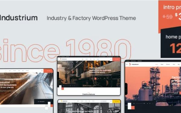 Industrium Industry & Factory WordPress Theme Nulled Free Download