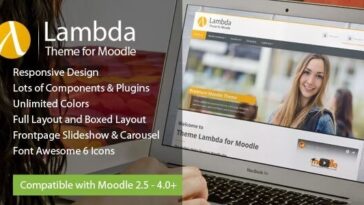 Lambda Nulled Responsive Moodle Theme Free Download