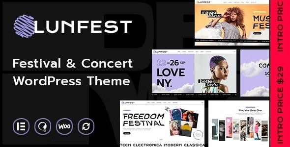Lunfest Nulled Festival & Concert WordPress Theme Free Download