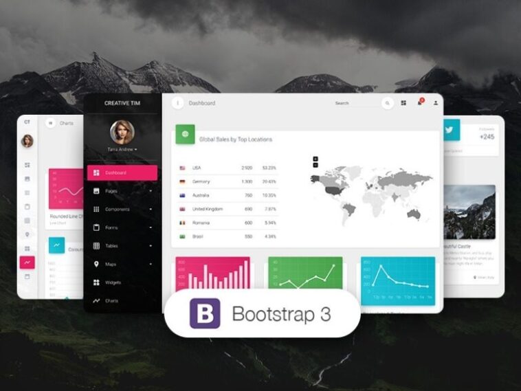 Material Dashboard Pro BS3 Nulled Free Download