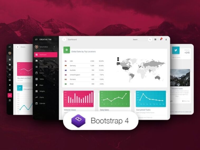 Material Dashboard Pro BS4 Nulled Free Download
