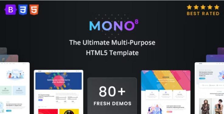 Mono Creative Multipurpose HTML5 Template Nulled Free Download