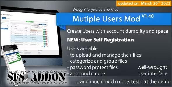 Multiple Users Mod Nulled A Simple File Sharer Module (Addon) Free Download