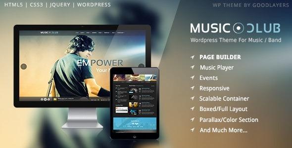 Music Club Nulled Band Party WordPress Free Download
