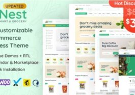 Nest Grocery Store WooCommerce WordPress Theme Nulled Free Download