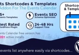 The Events Calendar Shortcode and Templates Pro Nulled Free Download