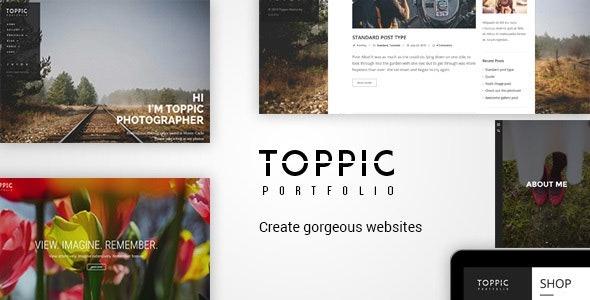 TopPic Portfolio Photography Theme Nulled Free Download