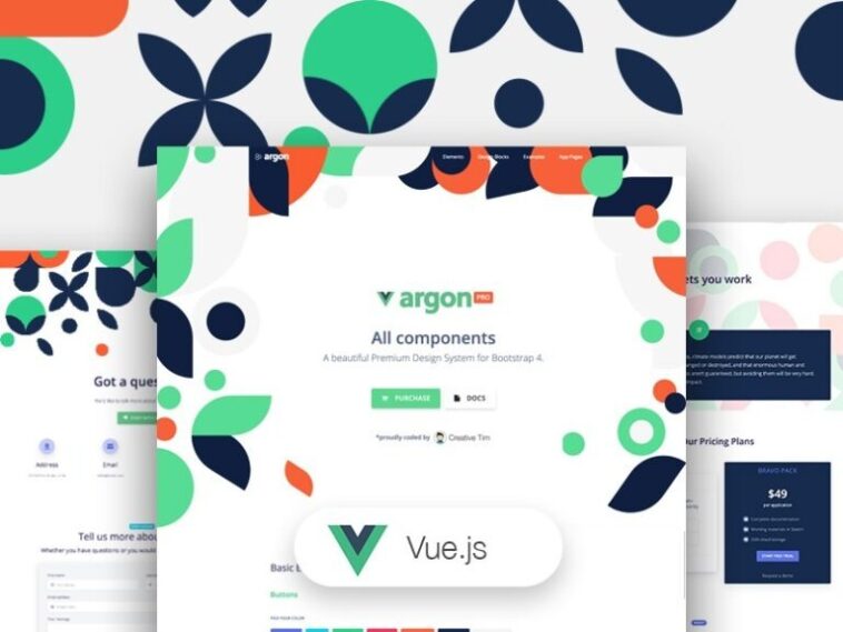Vue Argon Design System PRO Nulled Free Download