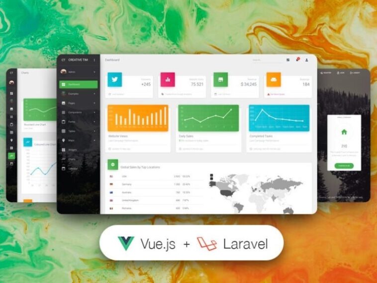 Vue Material Dashboard Laravel PRO Nulled Free Download