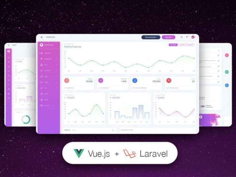 Vue White Dashboard PRO Laravel Nulled Free Download