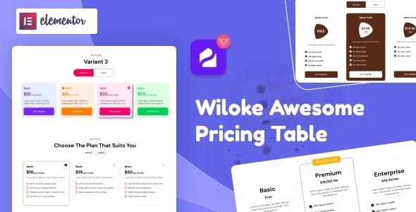 Wiloke Awesome Pricing Table for Elementor Nulled Free Download