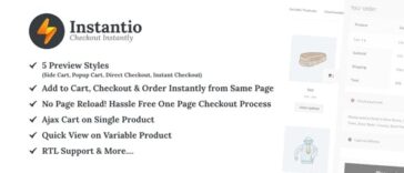 WooCommerce All in One Cart and Checkout Nulled Side Cart, Popup Cart and One Click Checkout Instantio Free Download