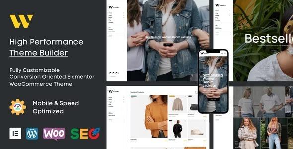 Wooma Nulled Modern Elementor WooCommerce Theme Free Download
