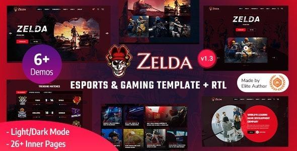 Zelda Nulled v1.4 – eSports & Gaming Bootstrap 5 Template Free Download