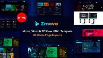 Zmovo Nulled Online Movie Video And TV Show HTML Bootstrap 4 Template Free Download
