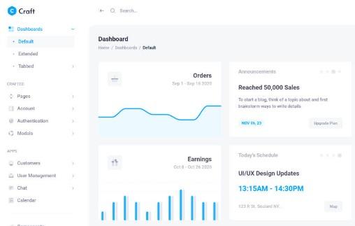 Craft Nulled Bootstrap 5 Admin Dashboard Template Free Download
