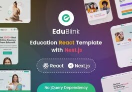 EduBlink Nulled Online Learning React Education Template Free Download