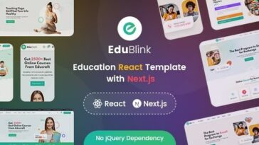 EduBlink Nulled Online Learning React Education Template Free Download