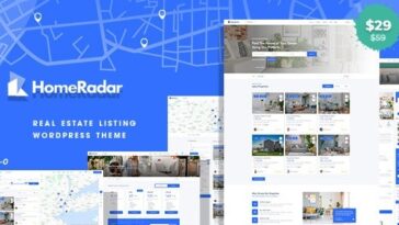 HomeRadar Nulled Real Estate & Listing WordPress Theme Free Download