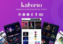 Katerio Nulled Magazine & Blog WordPress Theme Free Download