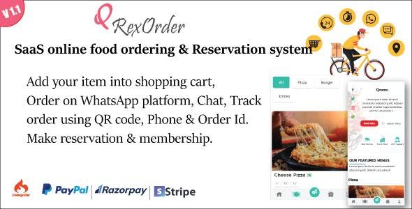 QrexOrder SaaS QR Multiple Restaurants WhatsApp Online ordering Reservation system Nulled Free Download