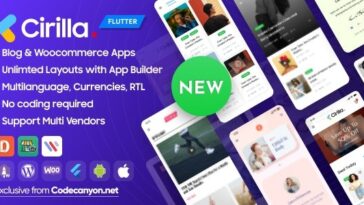 Cirilla Multipurpose Flutter App For WordPress & Woocommerce Nulled Free Download