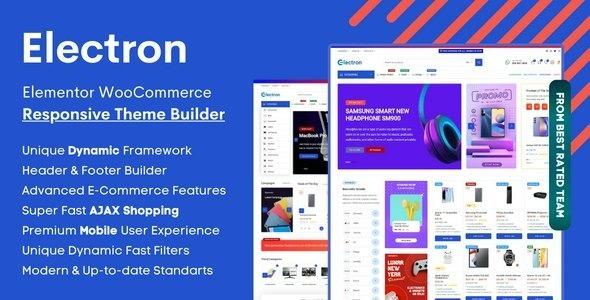 Electron Elementor Electronics Store WooCommerce Theme Nulled Free Download
