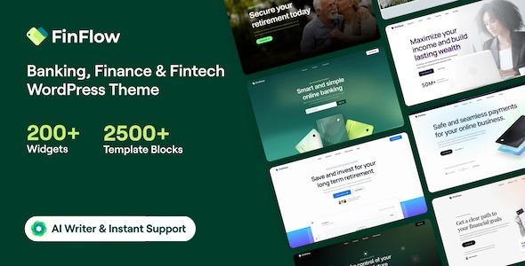 FinFlow Banking, Finance & Fintech WordPress Theme Nulled Free Download