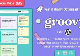 Groovy Modern & Lightweight Blog for WordPress Nulled Free Download