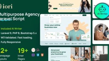 Iori Business Website for Company, Agency, Startup With AI Writer Tool & Shopping Cart Nulled Free Download