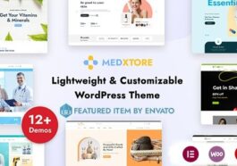 MedXtore Pharmacy, Medical & Beauty Elementor WooCommerce Theme Nulled Free Download