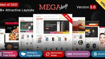 Mega Shop WooCommerce Responsive Theme Nulled Free Download
