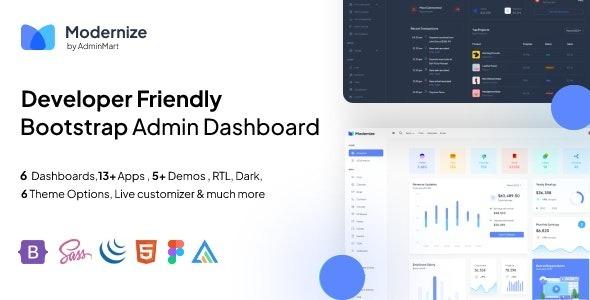 Modernize Bootstrap 5 & React MUI Admin Dashboard Nulled Free Download